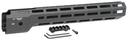 Midwest Industries MICRPC9X Combat  Ruger PC9 M-Lok Handguard Black Hardcoat Anodized 6061-T6 Aluminum 14"