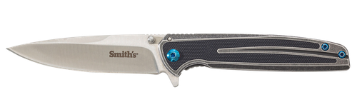 Smiths Products 51275 Imfima  3.26" Folding Drop Point Plain Bead Blasted 3Cr13MoV SS Blade/ Bead Blasted Stainless Steel Handle Includes Pocket Clip
