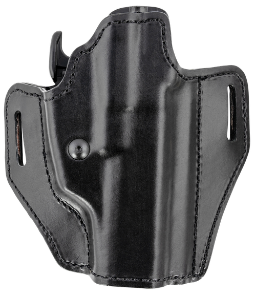 Bianchi 56831 Allusion Assent Pro-Fit OWB Size 18 Black Leather Belt Slide Fits S&W M&P Fits CZ 75 Fits FN FNS Right Hand