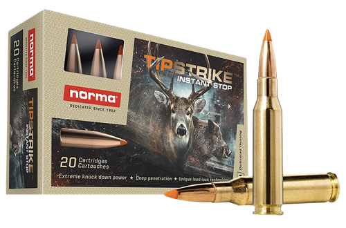 Norma Ammunition 20170362 Dedicated Hunting Tipstrike 7mm-08Rem 160gr Polymer Tip 20 Per Box/10 Case