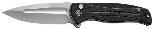 Civivi Knives C23053-3 Incindie  3.48" Folding Spear Point Plain Stonewashed 14C28N Steel Blade, Black Textured G10 Handle