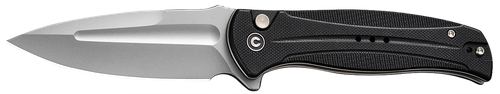 Civivi Knives C23053-3 Incindie  3.48" Folding Spear Point Plain Stonewashed 14C28N Steel Blade, Black Textured G10 Handle