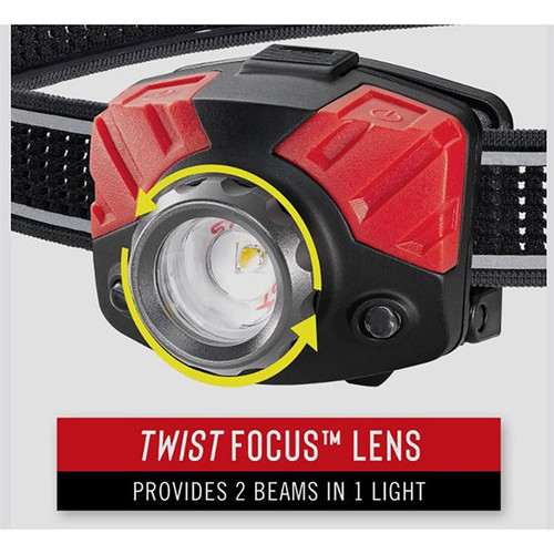 FL75 HEADLAMP 700 LUMENS W/PURE BEAM & TWIST FOCUS BLK/RED