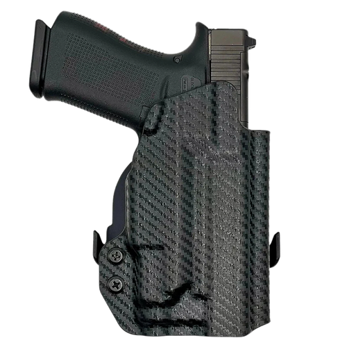 Rounded Gear GLKG4348TLR7CFRHOWBPDL  Paddle Holster OWB Black Carbon Fiber Kydex Fits Glock 43/48 Right Hand