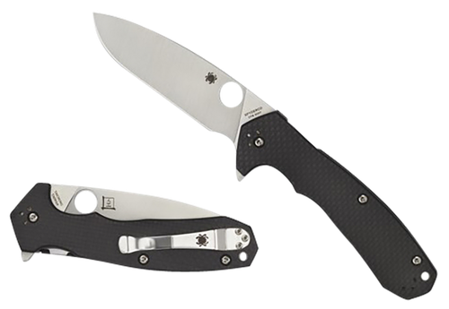 Spyderco C234CFP Amalgam  3.80" Folding Drop Point Plain Satin CPM S30V SS Blade/Black Textured Carbon Fiber/G10 Handle Includes Pocket Clip