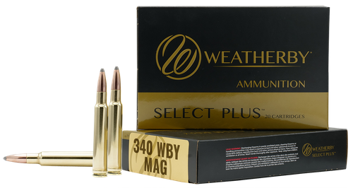 Weatherby B340225TTSX Select Plus  340WthbyMag 225gr Barnes Tipped TSX Lead Free 20 Per Box/10 Case