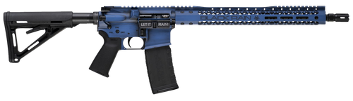 Black Rain Ordnance BROWTPBLB Spec 15+ We The People 5.56x45mm NATO 30+1 16", Blue Battleworn with Deep Engraving, 15" Slim M-LOK, Magpul Grip/Carbine Stock, Castle Flash Hider