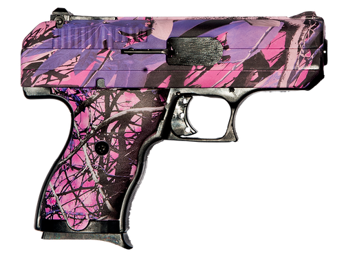 Hi-Point CF380PI CF  380 ACP 8+1, 3.50" Black Steel Barrel, Hydro-Dipped Pink Camo Serrated Steel Slide, Hydro-Dipped Pink Camo Polymer Frame & Grip