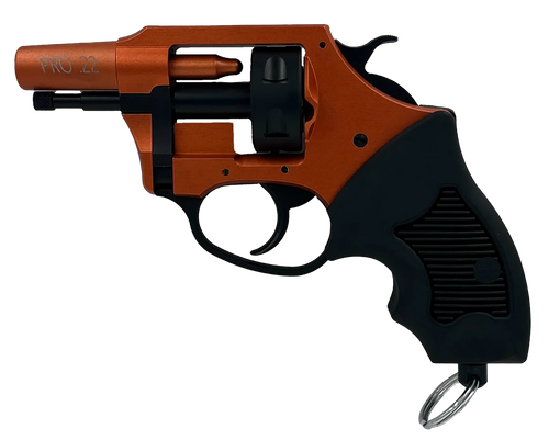 Charter Arms 82290 Pro 22  22 Blank, 6rd Orange Cerakote Frame, Black Rubber Grips