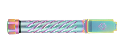 Ballistic Advantage BAPSG195T3W Premium Series  9mm Luger Fits Glock 19 Gen 3-5 Spiral Fluted Threaded Iridescent PVD Stainless Steel