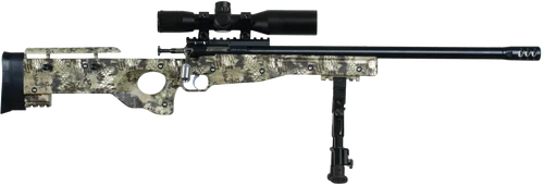 Crickett KSA2151 CPR Complete Package 22 LR Caliber with 1rd Capacity, 16.12" Barrel, Blued Metal Finish & Fixed with Adjustable Cheekpiece Kryptek Camo Stock Right Hand