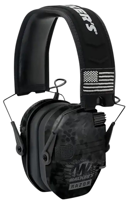 Walker's GWPRSEMPATKPT Razor Patriot Slim Muff 23 dB Over the Head Kryptek Highlander/Black Polymer