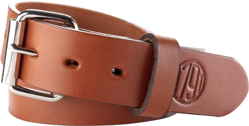 1791 Gunleather BLT014650CBRA 01  Gun Belt Classic Brown Leather 46/50 1.50" Wide Buckle Closure