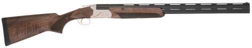 TriStar 33142 Trinity II LT Full Size 16 Gauge Break Open 2.75" 2rd 28" Black Over/Under Vent Rib Barrel, Engraved Silver Aluminum Receiver, Fixed Turkish Walnut Stock, Right Hand