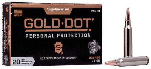 Speer 24469 Gold Dot Personal Protection 223Rem 75gr Soft Point 20 Per Box/10 Case