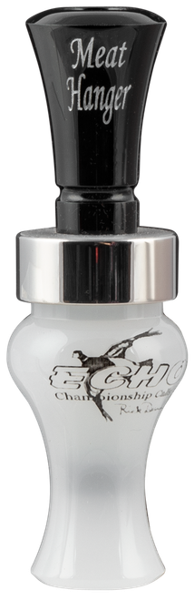 Echo Calls 79010 Meat Hanger  Double Reed Mallard Sounds Attracts Ducks Black/Pearl Acrylic