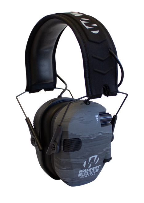 Walker's GWPDRSEMGST Razor PRO Digital Electronic Muff 23 dB Over the Head Ghost Camo/Black Polymer