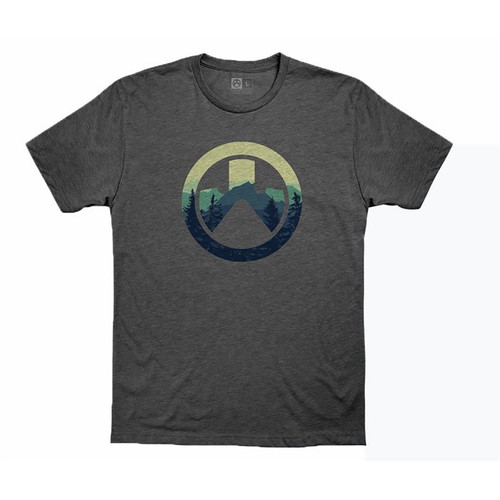 CASCADE ICON LOGO T-SHIRT CHARCOAL HEATHER SMALL