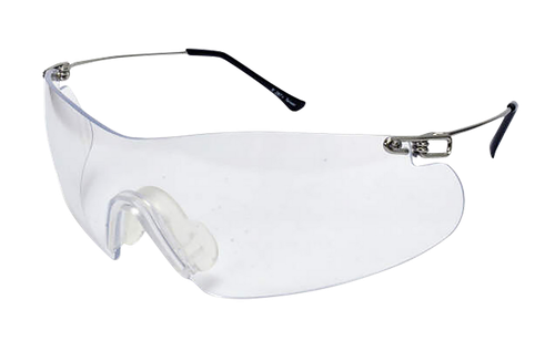 Radians CP5710CS Clay Pro Shooting Glasses Adult Clear Lens Wraparound Silver Frame