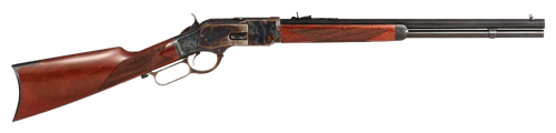 Taylors & Company 550220COM 1873 Comanchero Uberti Full Size 38 Special/357 Mag 10+1 20" Blued Octagon Barrel, Color Case Hardened Steel Receiver, Checkered Walnut Fixed Stock, Right Hand