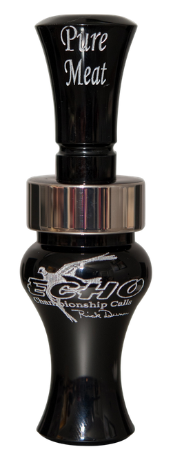 Echo Calls 79019 Pure Meat  Open Call Double Reed Mallard Sounds Attracts Ducks Black Acrylic