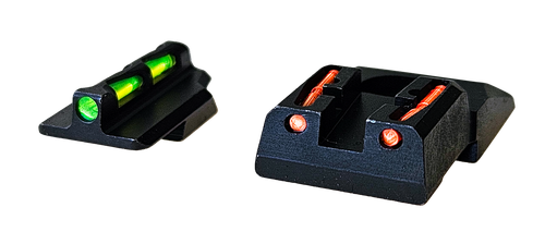 HiViz RGS9LW21 LiteWave Ruger Security 9 Sight Set Green Fiber Optic Front Sight-Orange Fiber Optic Rear Sight