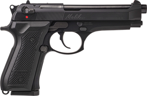 Derya Firearms MELIK9TR Melik  9mm Luger 17+1 4.90" Black Melonite Steel Barrel, Black Melonite Serrated Steel Slide,  Black Aluminum Frame, Black Polymer Grip