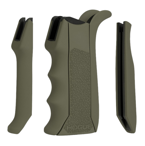 Hogue 13041 Modular Overmolded  OD Green Rubber Pistol Grip with Finger Grooves Fits AR-15/M16