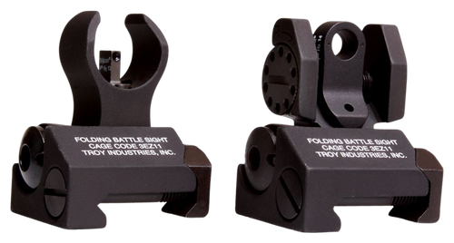 Troy Ind SSIGIARSTBT00 Tritium Micro BattleSight Set HK Front & Round Rear  Black Hardcoat Anodized