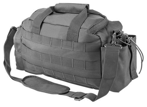 NcStar CVSRB2985U VISM Small Range Bag Side Pockets, PALs Webbing, Carry Handles/Adjustable Shoulder Strap, 12"L x 5"W x 7"H Interior Dimensions Urban Gray