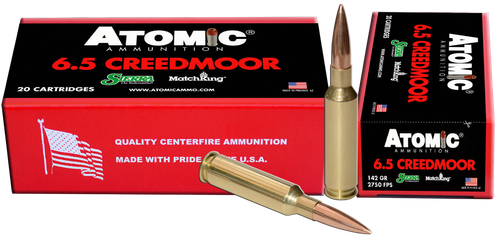 Atomic Ammunition 00404 Rifle Match 6.5Creedmoor 142gr Hollow Point Match 20 Per Box/10 Case