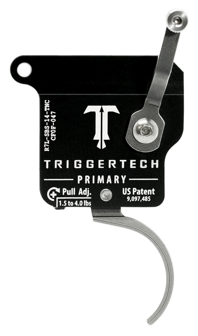 TriggerTech R7LSBS14TNC Primary Without Bolt Release Single-Stage Traditional Curved Trigger with 1.50-4 lbs Draw Weight for Remington 700 Left