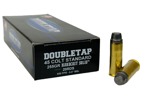 DoubleTap Ammunition 45CS255HC   45Colt 225gr Hardcast Solid 20 Per Box/25 Case