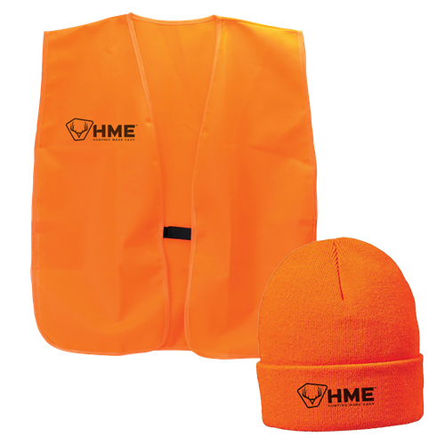 HME HMEVESTKCO Safety  Vest/Beanie OSFA Orange Polyester