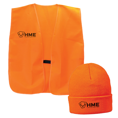 HME HMEVESTKCO Safety  Vest/Beanie OSFA Orange Polyester