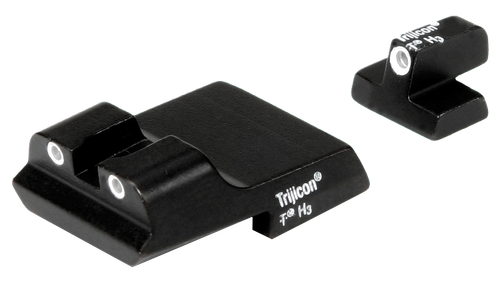Trijicon 600437 Bright & Tough Night Sights  Green/Tritium White Outline Front Sight-Green/Tritium White Outline Rear Sight Smith & Wesson 1911