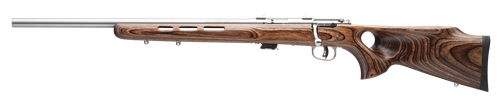 Savage Arms 25795 Mark II BTV Full Size 22 LR 5+1 21" Satin Heavy Button Rifled Barrel, Satin Drilled & Tapped Stainless Steel Receiver, Satin Brown Thumbhole Laminate Stock, Left Hand