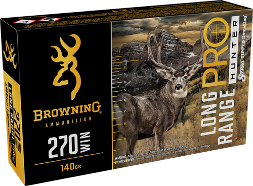 Browning Ammo B192502702 Long Range Pro  270Win 140gr 20 Per Box/10 Case