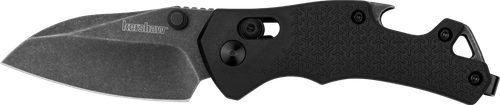 Kershaw 8337 Craze  EDC 2.35" Folding Reverse Tanto Plain Blackwash 8Cr13MoV SS Blade, Black Textured GFN Handle