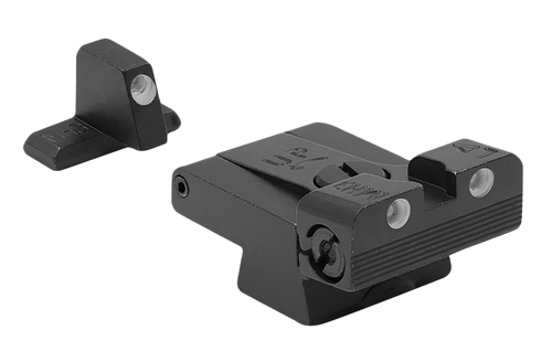 Meprolight USA 215163101 Tru-Dot Sight Set Green Tritium/Black Frame Fits HK USP, Post Mount