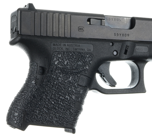 Talon Grips 116R Adhesive Grip  Compatible w/Glock 26/27/28/33/39 Gen4 w/No Backstrap, Black Textured Rubber