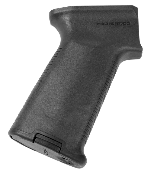 Magpul MAG537-BLK MOE+ Grip Black Polymer with OverMolded Rubber for AK-47, AK-74