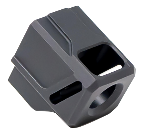 Faxon Firearms FFPACOMPSSG01 EXOS-523 Compensator for G43 Black Anodized Aluminum 1/2"x28 Threads 1.125" OAL 9mm