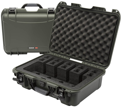 Nanuk 9254UP6 925 4 UP Pistol Case Waterproof Olive Resin w/ Closed-Cell Foam Padding 17" L x 11.80" W x 6.40" H Interior Dimensions