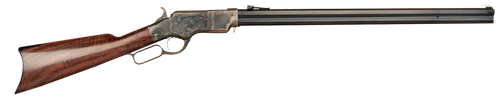 Cimarron CA236 1860 Henry Steel Framed 45 Colt (Long Colt) 12+1 24" Blued Octagon Barrel, Color Case Hardened Stainless Steel Receiver, Walnut Fixed Stock, Right Hand
