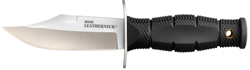 Cold Steel CS39LSAB Leatherneck  Mini 3.50" Fixed Clip Point Plain 8Cr13MoV SS Blade/3.25" Black Contoured Kray-Ex Handle Includes Sheath