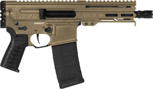CMMG 30A0E33CT Dissent MK4 300 Blackout 30+1 6.50", Coyote Tan Cerakote Rec, OEM Grip, Picatinny Buffer Adapter, Zeroed Drop-In Single Stage Trigger