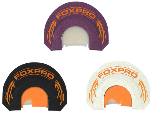 Foxpro HYBRID SPUR COMBO Crooked Spur Hybrid Spur Combo Pack Diaphragm Call Double Reed Turkey Sounds Attracts Turkeys Black/Purple/White 3 Piece