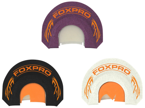 Foxpro HYBRID SPUR COMBO Crooked Spur Hybrid Spur Combo Pack Diaphragm Call Double Reed Turkey Sounds Attracts Turkeys Black/Purple/White 3 Piece