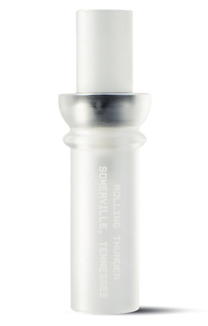 Rolling Thunder Game Call DC212CF Two Stroke Double Reed Cutdown Attracts Ducks Frost Acrylic
